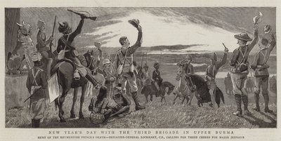 Neujahrstag mit der dritten Brigade in Oberburma von Charles Edwin Fripp